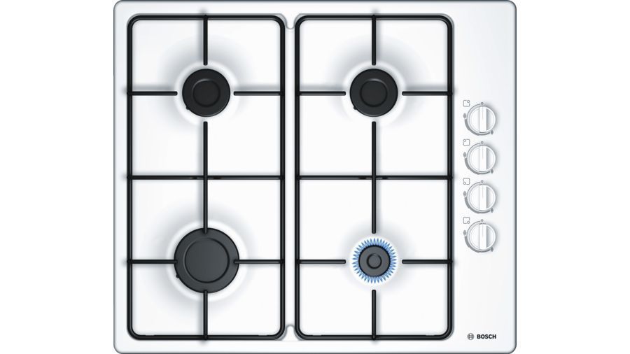 Bosch PBP6C2B80O Doğalgazlı Beyaz Emaye Ankastre Ocak