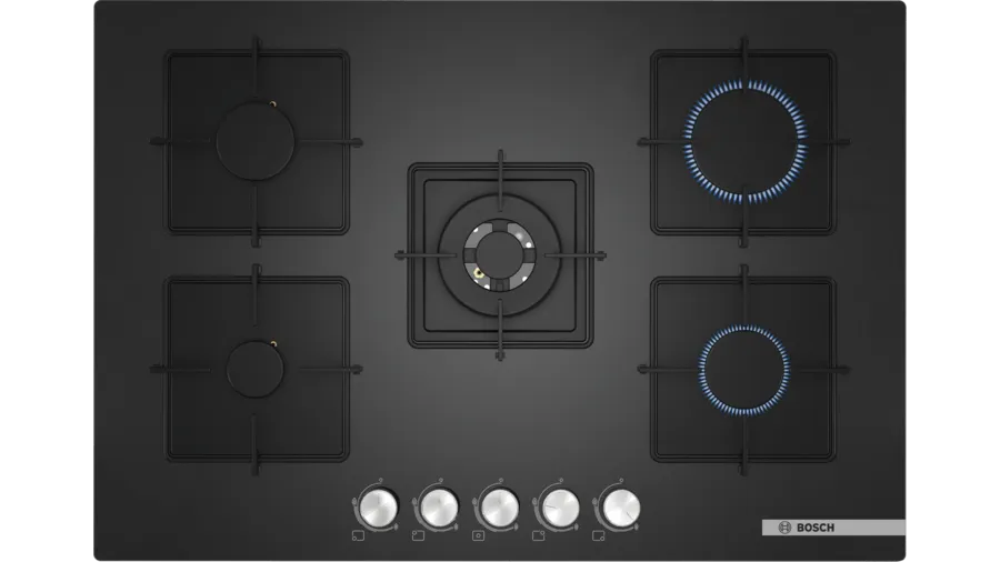 Bosch PNQ7B9O12O Wok Gözlü Siyah Cam Ankastre Ocak