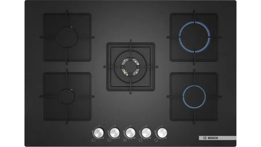 Bosch PNQ7B9O12O Wok Gözlü Siyah Cam Ankastre Ocak