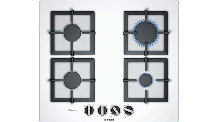 Bosch PPP6A2B20O Doğalgazlı Beyaz Cam Ankastre Ocak