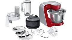 Bosch MUM58720 Kitchen machineMUM5 1000 W Kırmızı,Gümüş -
