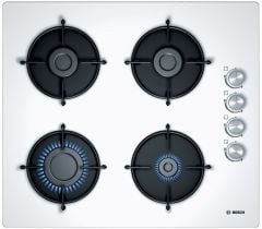 Bosch POP6C2O10O Doğalgazlı Beyaz Cam Ankastre Ocak