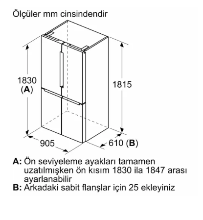 Bosch KFN96VPEA ÇİFT KAPILI BUZDOLABI