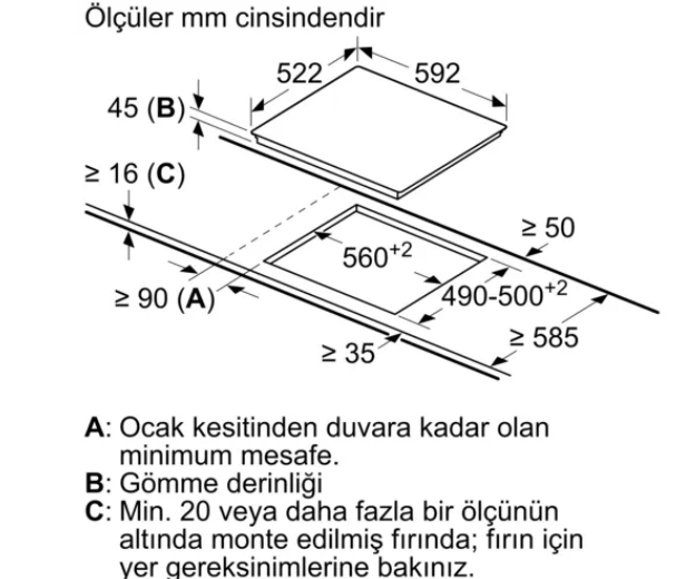 Bosch PKE612FA2E Elektrikli Seramik Beyaz Ankastre Ocak
