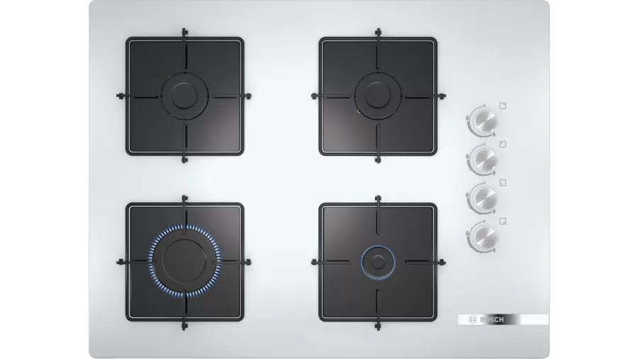 Bosch POP7C2O12O Beyaz Cam Ankastre Ocak