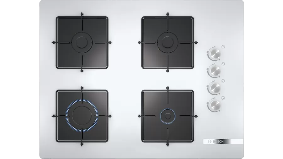 Bosch POP7C2O12O Beyaz Cam Ankastre Ocak