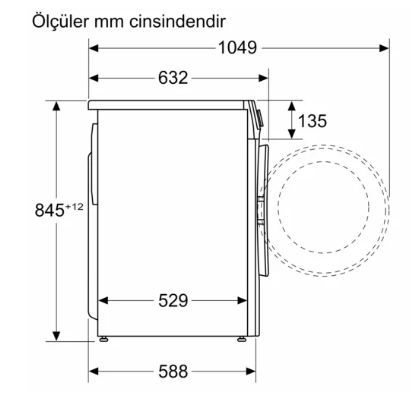 Bosch WGA244F0TR 9 kg 1400 Devir Çamaşır Makinesi