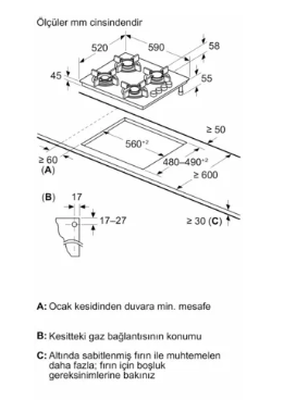 Bosch POP6C2O92O Gazlı Ocak