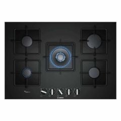 Bosch PPQ7A6B10 75 cm Doğalgazlı Woklu Siyah Cam Ankastre Ocak