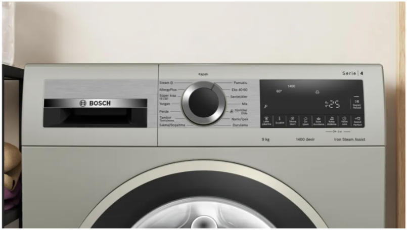 BOSCH WGA244ZXTR Serie 4 Çamaşır Makinesi 9 kg 1400 dev./dak., Gümüş