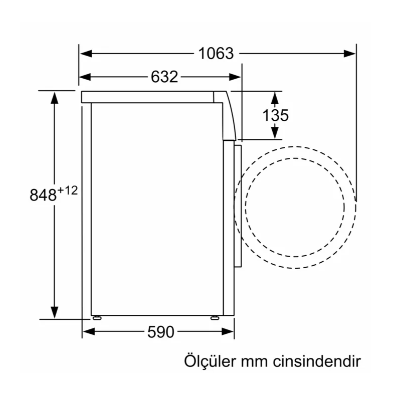 BOSCH WGK242Z0TR Serie 6 Çamaşır Makinesi 9 kg maks. 1200 dev./dak.