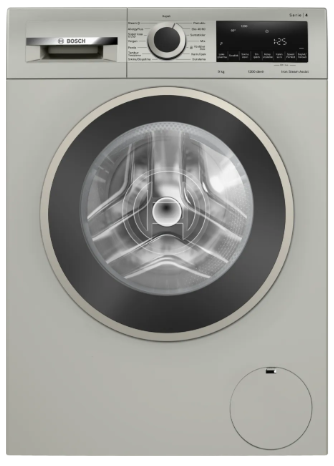 BOSCH WGA142ZXTR Serie 4 Çamaşır Makinesi 9 kg 1200 dev./dak., Gümüş