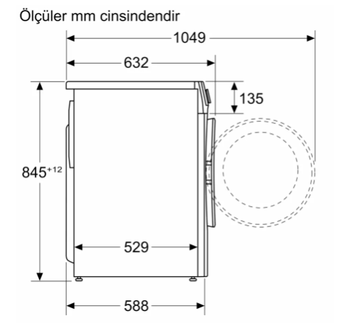 BOSCH WGA142ZXTR Serie 4 Çamaşır Makinesi 9 kg 1200 dev./dak., Gümüş